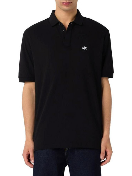 Armani Exchange Ανδρική Μπλούζα Polo Κοντομάνικη Μαύρη XM002898AF17321UC001
