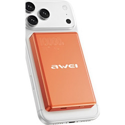 Awei MH805 Wireless Magsafe Power Bank 10000mAh 20W με Θύρα USB-C Orange
