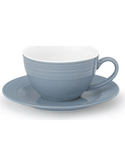 Cryspo Trio Σετ Φλιτζάνια Cappuccino Latte & Τσαγιού Πορσελάνης Μπλε 250ml 6τμχ 25.023.16