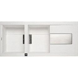 Karag Sirex Meccanico 2VG Bianco 500 Ένθετος Νεροχύτης Γρανίτη Ματ White
