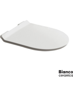 Bianco Ceramica Aida Καπάκι Λεκάνης Οβάλ Πλαστικό Slim Soft Close Λευκό 515-9620SC-300