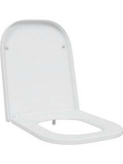 vidaXL Καπάκι Λεκάνης D-Shape Πλαστικό Λευκό 47.5x35cm 42002361