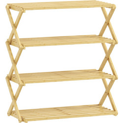 HOMCOM Παπουτσοθήκη Bamboo Φυσικό Χρώμα M60xΠ29xΥ67cm 837-655V01ND