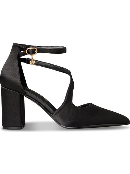Envie Shoes Γόβες με Χοντρό Ψηλό Τακούνι & Λουράκι Μαύρες E45-24319-34