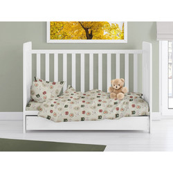 Dimcol Big Cats 27 Βρεφικό Πάπλωμα Κούνιας 160x120cm Μπεζ Πράσινο Mint