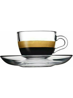 Espiel Basic Σετ Φλιτζάνια Espresso & Ελληνικού Καφέ Γυάλινα Διαφανή 90ml 6τμχ SP97984K6