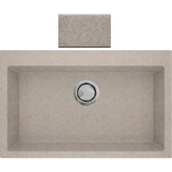 Crown Quadra Q-87 Ένθετος Νεροχύτης Γρανίτη Ματ Beige 86x50cm 6787130