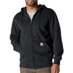 Carhartt Ανδρική Ζακέτα Φούτερ με Κουκούλα και Φερμουάρ Μαύρη 100614-001
