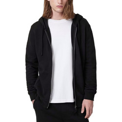 AllSaints Raven Ανδρική Ζακέτα Φούτερ με Κουκούλα και Φερμουάρ Μαύρη M028NA