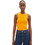 Tom Tailor Γυναικείο Καλοκαιρινό Crop Top Ριπ Κίτρινο 1038649-31684
