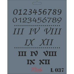Rich Στένσιλ Αριθμοί 20x25cm 037