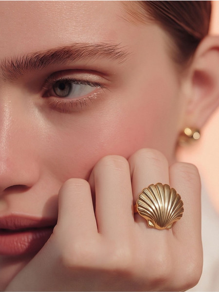 Kaleido Seashell Γυναικείο Δαχτυλίδι Επιχρυσωμένο