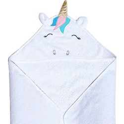 Morven Unicorn Βρεφικό Μπουρνούζι Κάπα Λευκό 75x75cm