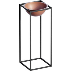 Aberto Design Κασπώ Δαπέδου Εσωτερικού Χώρου Μεταλλικό Μαύρο Ροζ Χρυσό 22x60cm 247HFM1178