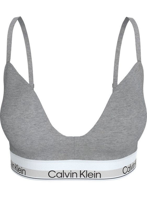 Calvin Klein Μπουστάκι με Ελαφριά Ενίσχυση χωρίς Μπανέλα Γκρι LV00QF8992