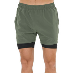 VIRTUS Zayne V2 Αθλητικό Ανδρικό Σορτς Running Χακί EV261838-3210
