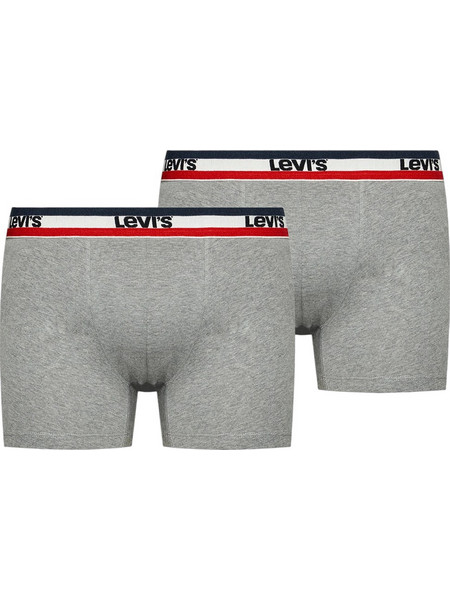 Levi's Ανδρικά Μποξεράκια Σετ 2Pack Γκρι 701238002-009
