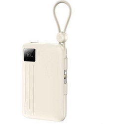 Remax FC-13 Power Bank 10000mAh 22.5W με Ενσωματωμένα Καλώδια USB-C & Lightning Quick Charge 3.0 & Power Delivery Beige