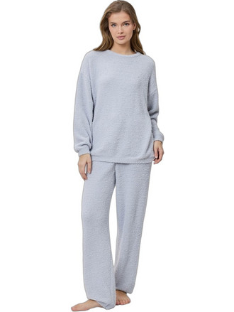Aruelle Dianne Σετ Γυναικείες Πιτζάμες Χειμωνιάτικες Fleece Γαλάζιες 39.02.23.090