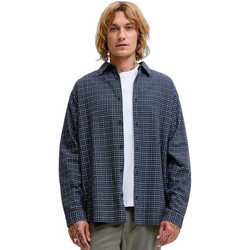 Jack & Jones Ανδρικό Πουκάμισο Βαμβακερό Καρό Μακρυμάνικο Κανονική Γραμμή Navy Μπλε 12298743