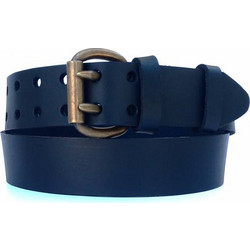 DomLeathers Ανδρική Ζώνη Δερμάτινη Φαρδιά Navy Μπλε DRD5