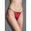 Milena By Paris Γυναικείο Sexy String με Δαντέλα Κόκκινο 6970