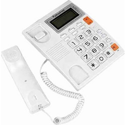 Pashaphone KX-T8200CID Ενσύρματο Τηλέφωνο με Ανοιχτή Ακρόαση για Ηλικιωμένους Λευκό