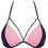 Marko Rose Bikini Top Τριγωνάκι με Ενίσχυση Navy Μπλε Ροζ M-818