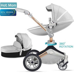 HOT Mom 360 Καρότσι Μωρού 3 σε 1 Grey