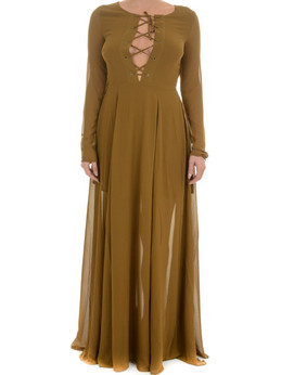 Glamorous Maxi Φόρεμα για Γάμο / Βάπτιση Πράσινο CK2057