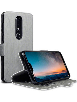 Terrapin Low Profile Wallet Case Grey (Nokia 6.1 Plus)