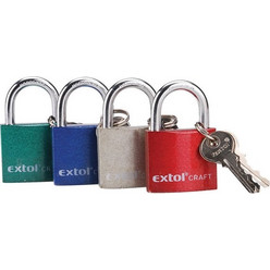 EXTOL CRAFT cast iron lock 63mm 3 keys
