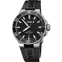 Oris Aquis Ανδρικό Ρολόι Αυτόματο με Μαύρο Καουτσούκ Λουράκι 0173377304124-0742464EB