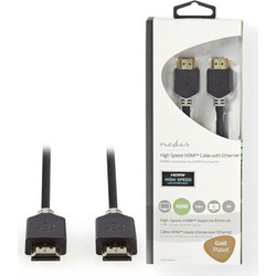 Nedis Καλώδιο HDMI 1.4 HDMI Male to HDMI Male 1m Black CVBW34000AT10