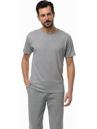 Minerva Ανδρικό Βαμβακερό T-Shirt με Κλειστή Λαιμουδιά - 19411-MINERVA