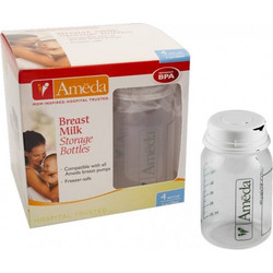 Ameda Δοχεία Αποθήκευσης Μητρικού Γάλακτος 120ml 4τμχ