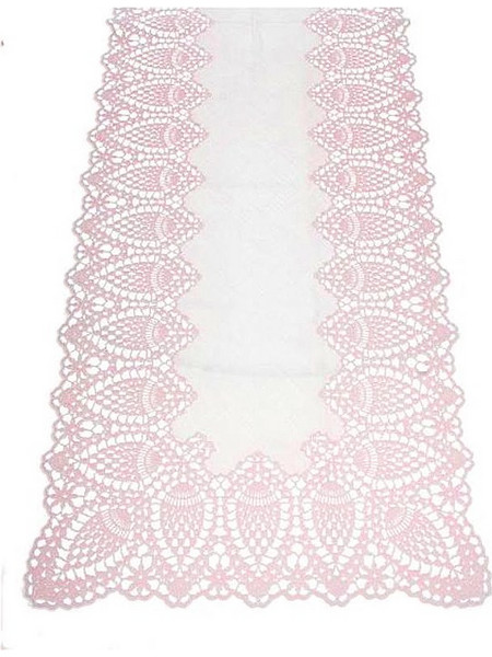 Vinyl (Crochet) Πλαστικό Ράνερ Ροζ 40X150Εκ. Zaros Wer-2406