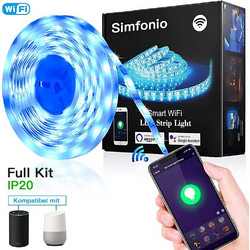 Simfonio 5050SMD 150 LED RGB Strip 5m Full Kit with Power Supply