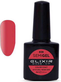 Elixir Semigel 838 Shimmering Blush Ημιμόνιμο Βερνίκι Νυχιών 8ml