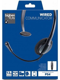 Bigben Interactive Wired Communicator PS4 Gaming Headset On Ear Black