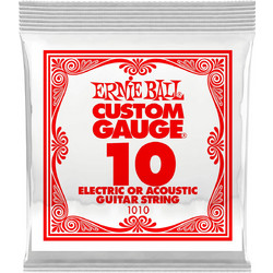 Ernie Ball 1010 Χορδή Ηλεκτρικής / Ακουστικής Κιθάρας Plain Steel 10"