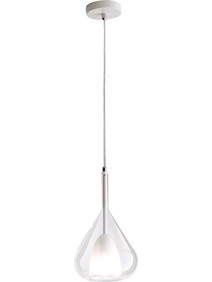Fabas Luce Lila Κρεμαστό Φωτιστικό Οροφής Μονόφωτο E27 Λευκό 3481-40-241