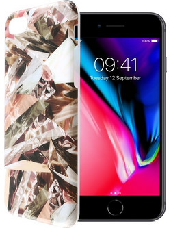 VOLTE-TEL MARBLE ΘΗΚΗ IPHONE SE 2022/IPHONE SE 2020/IPHONE 8/7 4.7in TPU BROWN 06