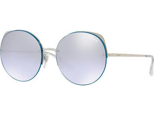Vogue VO4081S 323/7A Γυναικεία Γυαλιά Ηλίου Cat Eye Μεταλλικά Ασημί με Γκρι Καθρέπτη Φακό