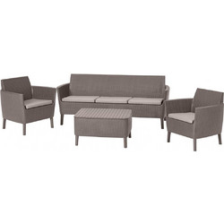 Allibert Salemo Σετ Σαλόνι Κήπου Rattan 4τμχ Μπεζ 0702-5154-C