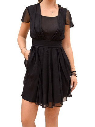 Emporio Armani Mini Καλοκαιρινό Φόρεμα Μαύρο 3G2A812NSHZ0999
