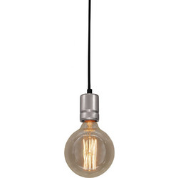 Home Lighting Beretta Κρεμαστό Φωτιστικό Οροφής Μονόφωτο E27 Μαύρο 77-3205 Chrome
