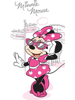 Dimcol Minnie 056 Παιδική Πετσέτα Θαλάσσης Ροζ 70x140cm