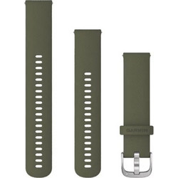 Garmin Quick Release 20mm Λουράκι Σιλικόνης Moss / Silver
