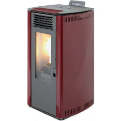 Eva Calor Linea Round 12 Red Σόμπα Pellet Αερόθερμη 10.1kW